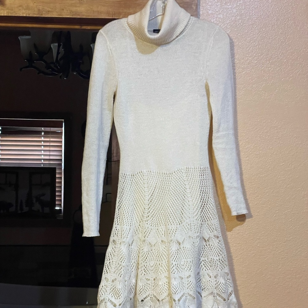Cream sweater dress